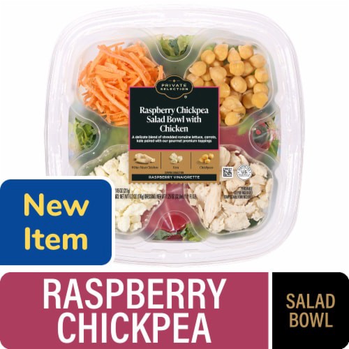 slide 1 of 1, Kroger Private Selection® Raspberry Chickpea Salad Bowl with Chicken, 7.45 oz