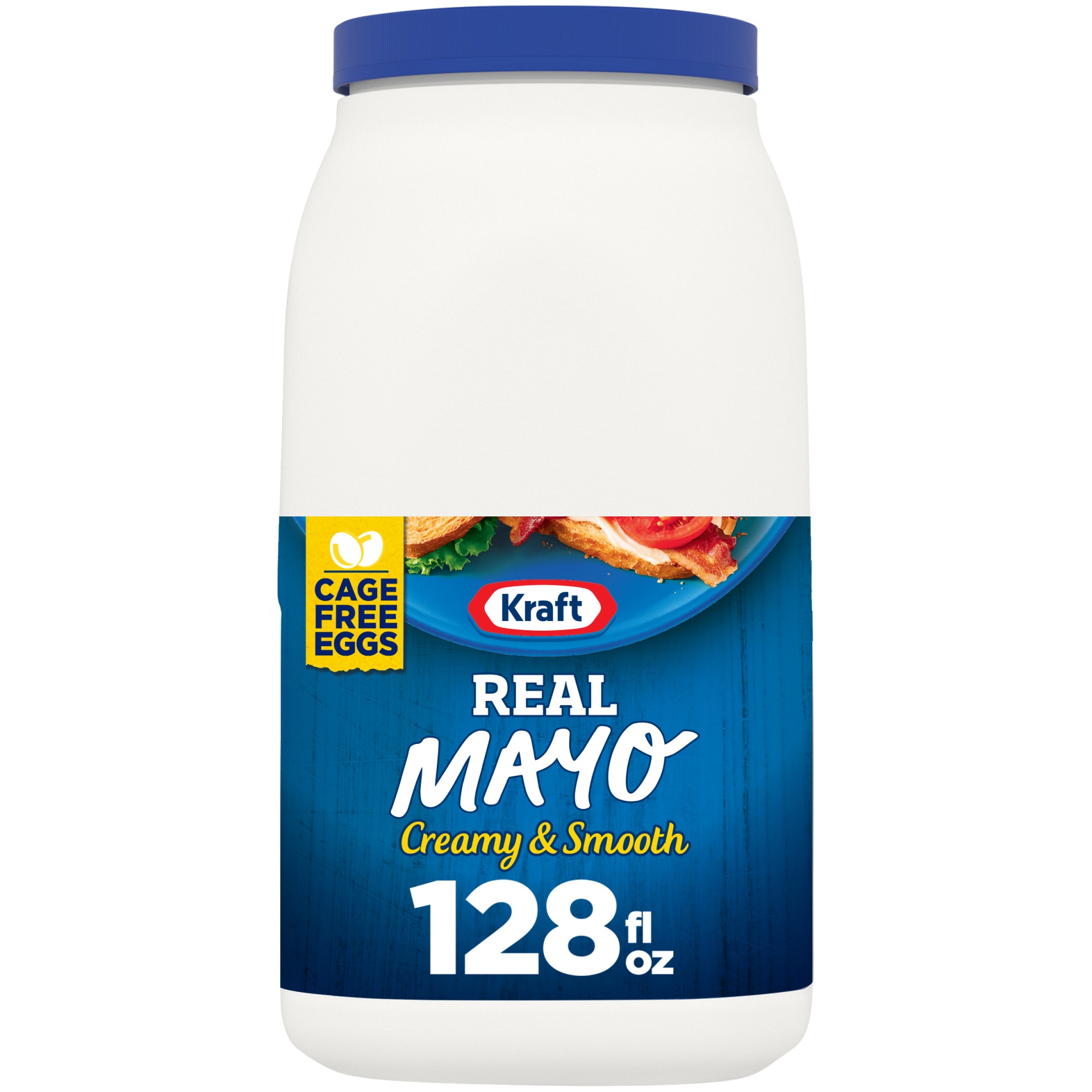 slide 1 of 5, Kraft Real Mayo Creamy & Smooth Mayonnaise Jug, 128 fl oz