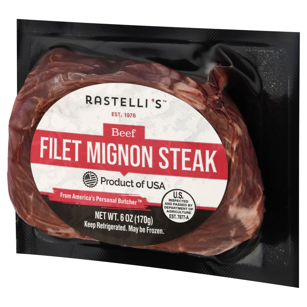 slide 5 of 14, Rastelli's Filet Mignon Steak Beef 6 oz, 6 oz