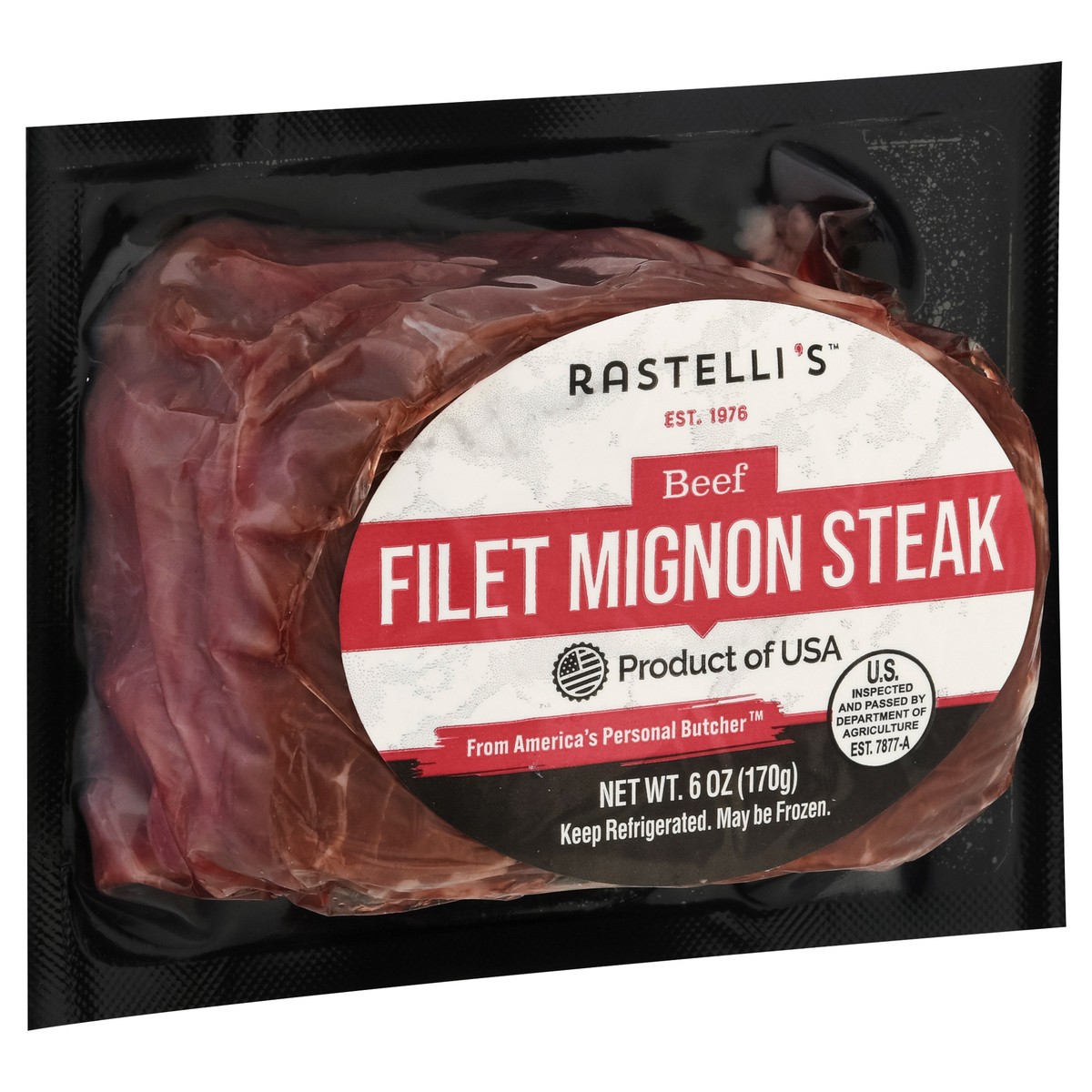 slide 12 of 14, Rastelli's Filet Mignon Steak Beef 6 oz, 6 oz