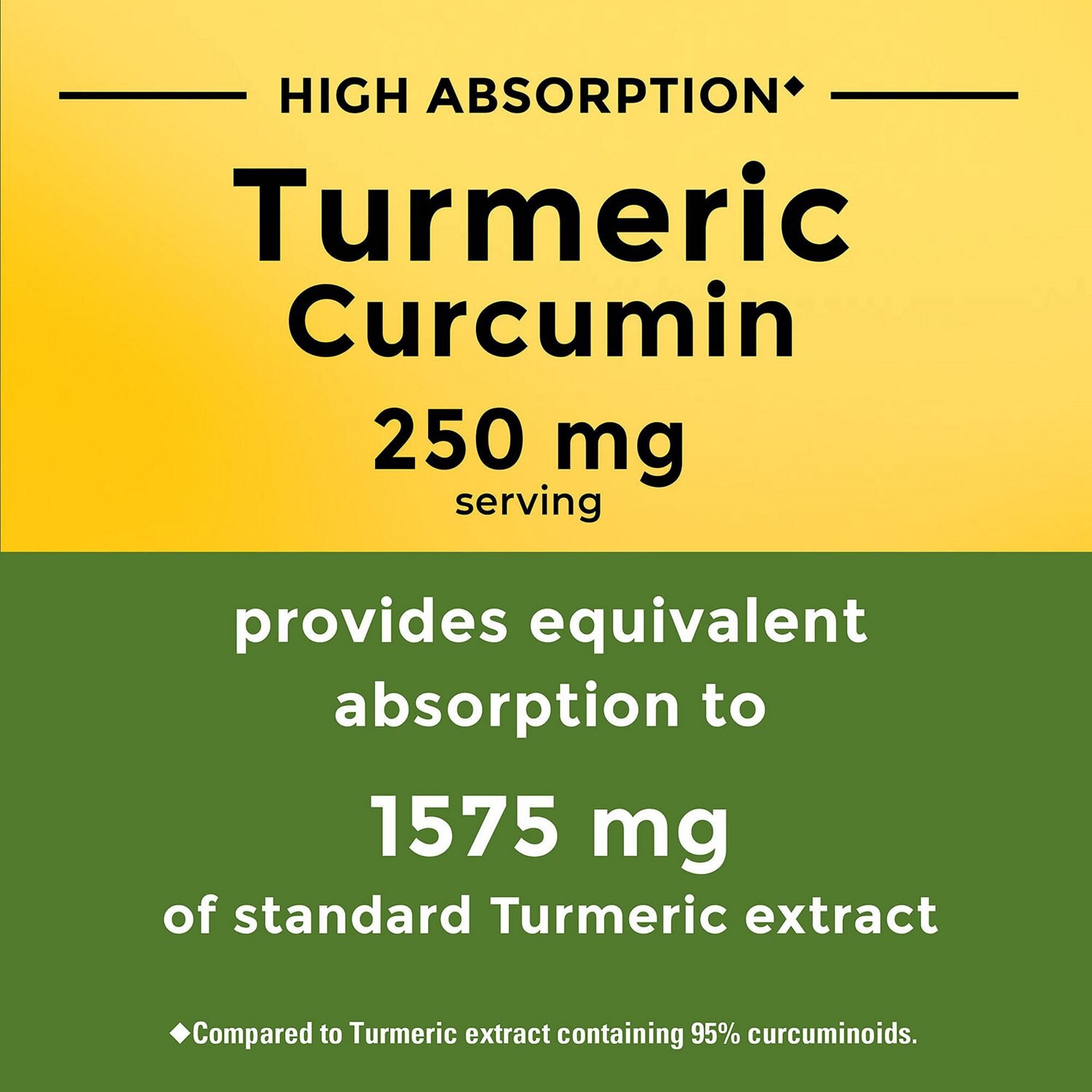 slide 5 of 7, Nature Made High Absorption Turmeric Curcumin Capsules, 30 Count, 30 ct