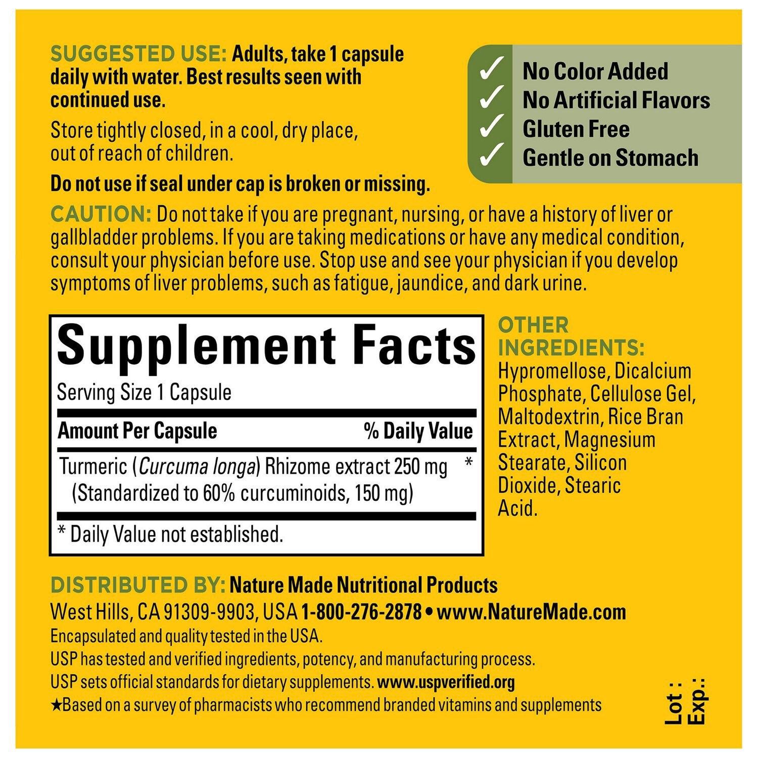 slide 3 of 7, Nature Made High Absorption Turmeric Curcumin Capsules, 30 Count, 30 ct