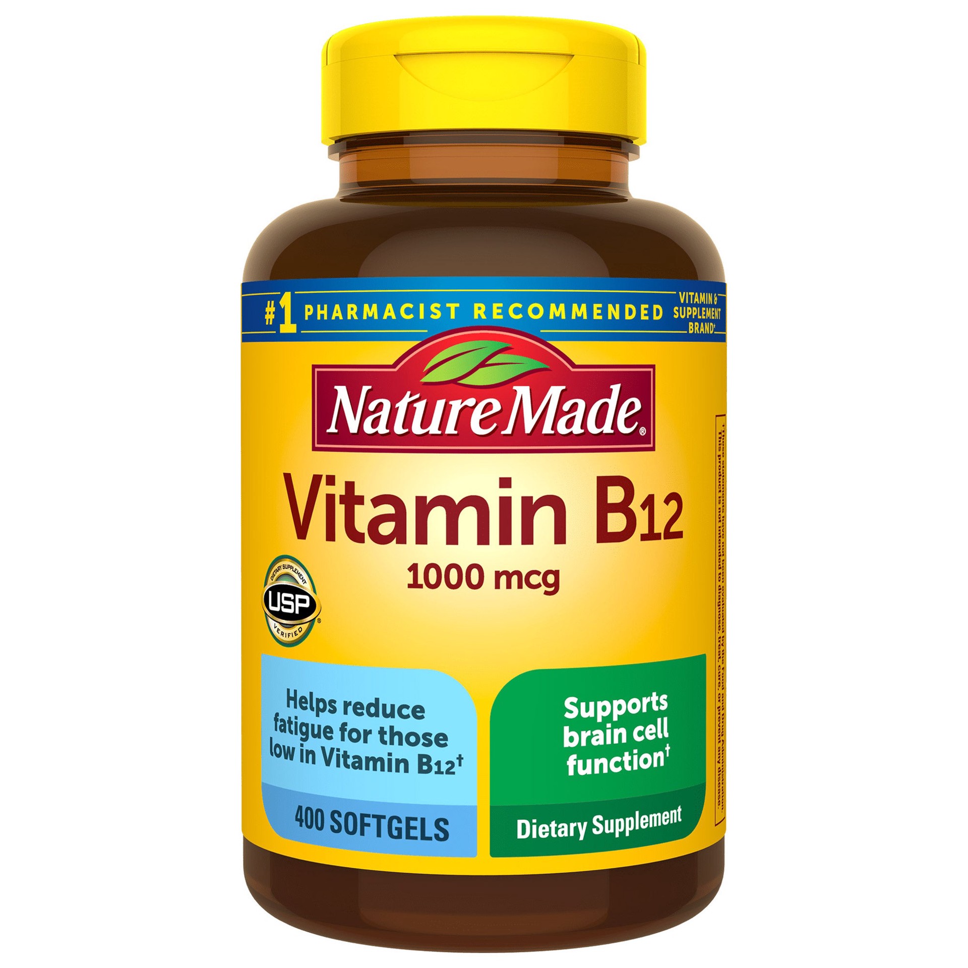 slide 1 of 2, Nature Made Vitamin B12 1000 mcg, 400 Softgels, 