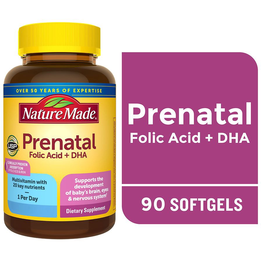 slide 5 of 5, Nature Made Multi + DHA 200 mg Softgels Prenatal 90 ea, 90 ct