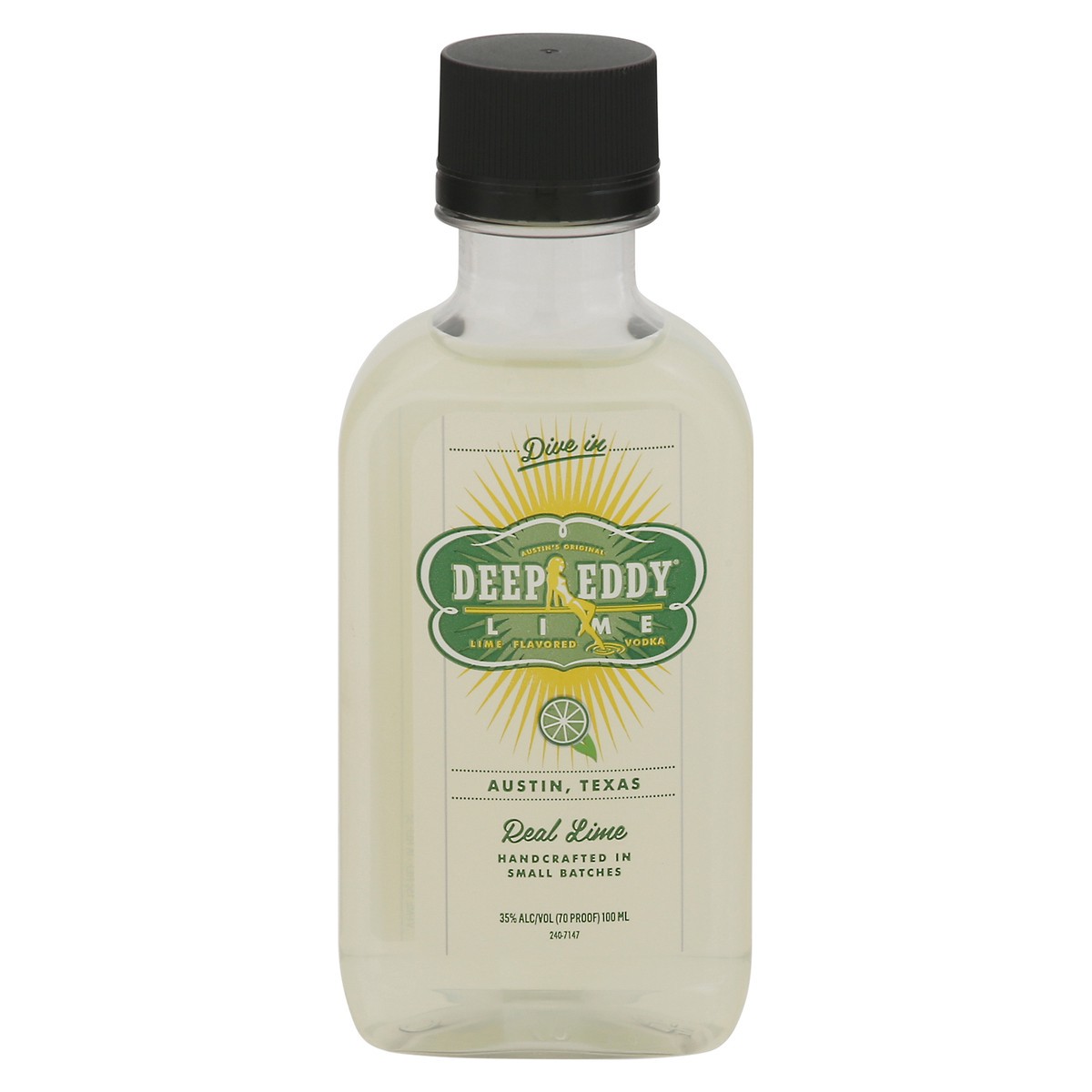 slide 1 of 3, Deep Eddy Lime Flavored Vodka 100 ml, 100 ml