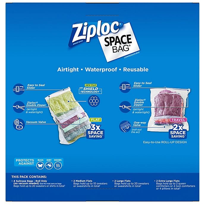 slide 2 of 3, Ziploc Variety Pack - Clear, 10 ct