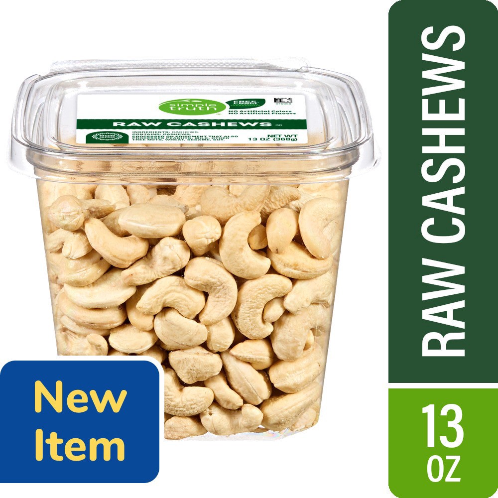 slide 1 of 1, Simple Truth Raw Cashews, 13 oz