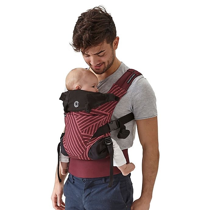 slide 2 of 6, Contours Journey 5-in-1 Baby Carrier - Burgundy/Pink, 1 ct