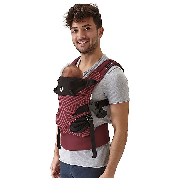 slide 3 of 6, Contours Journey 5-in-1 Baby Carrier - Burgundy/Pink, 1 ct