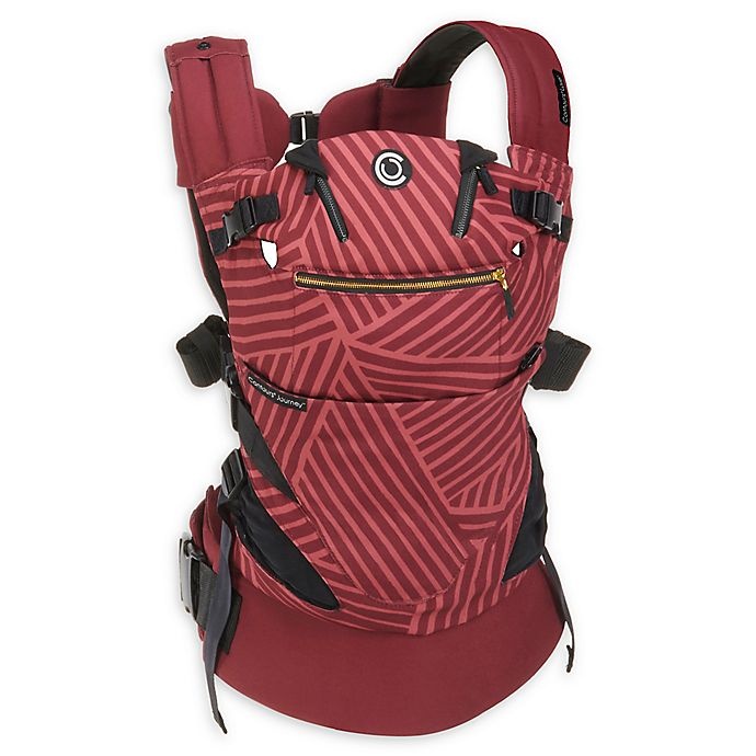 slide 1 of 6, Contours Journey 5-in-1 Baby Carrier - Burgundy/Pink, 1 ct