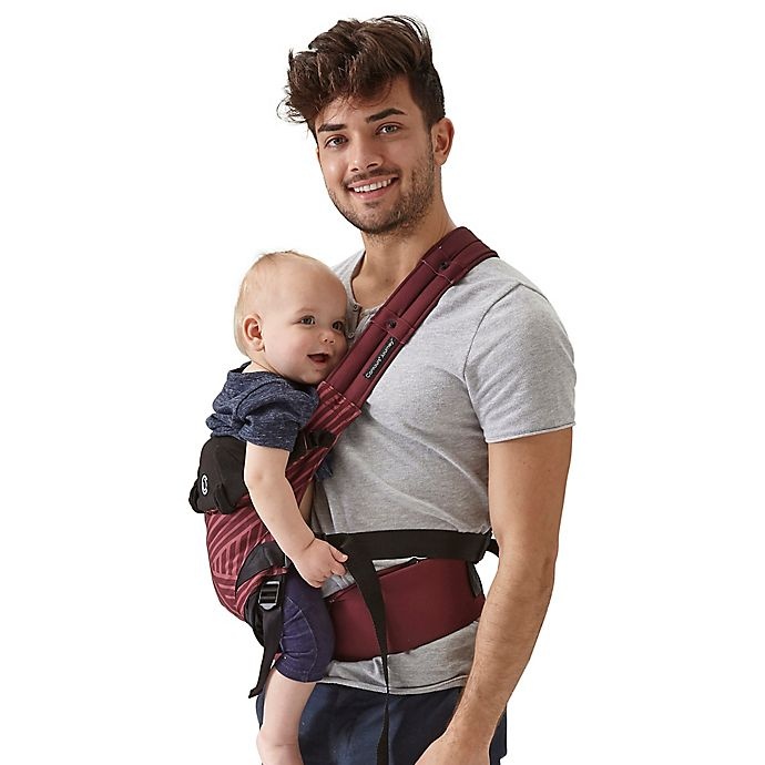 slide 5 of 6, Contours Journey 5-in-1 Baby Carrier - Burgundy/Pink, 1 ct