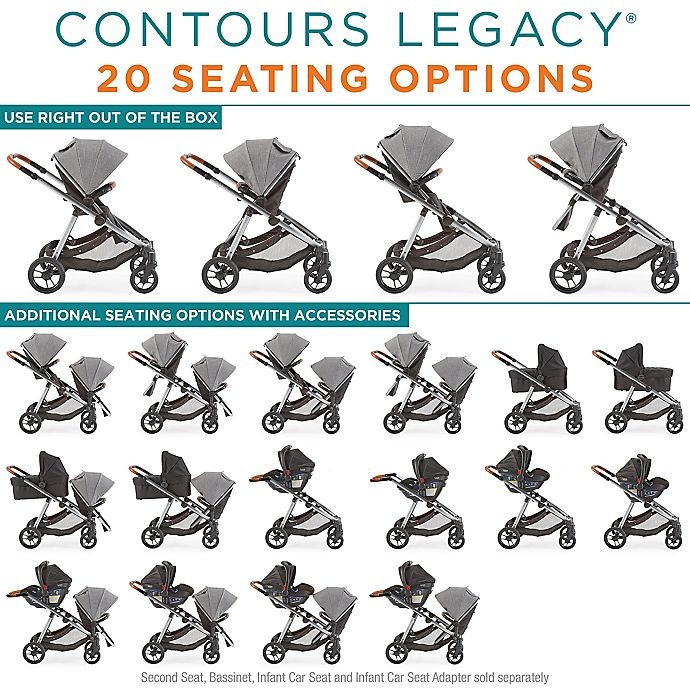 slide 18 of 18, Contours Legacy Convertible Stroller - Graphite, 1 ct