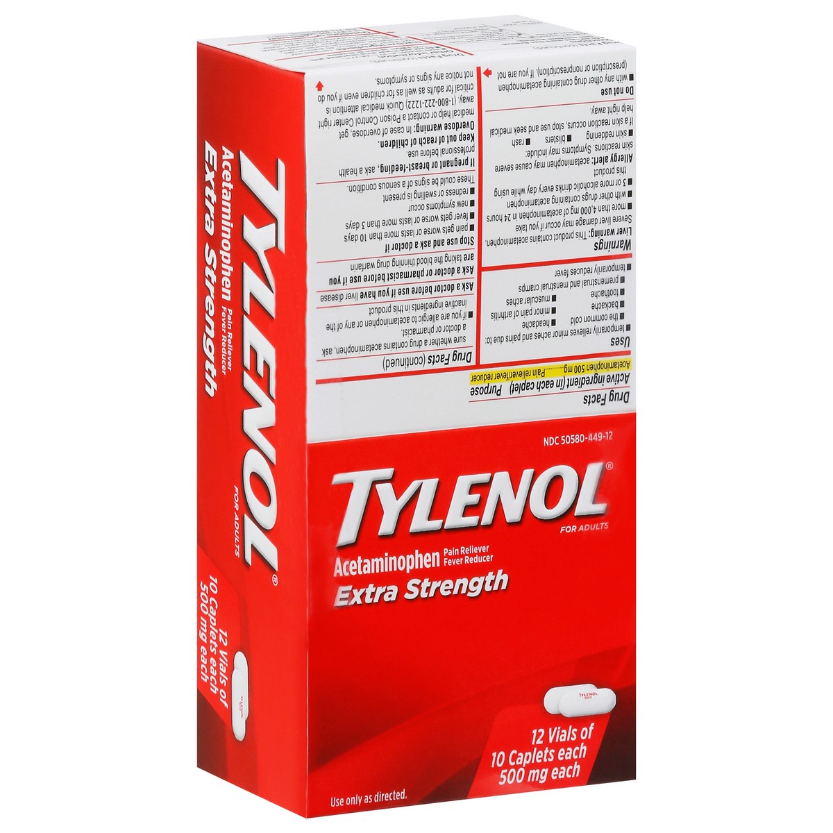 slide 12 of 14, Tylenol Extra Strength Caplets, 10 ct