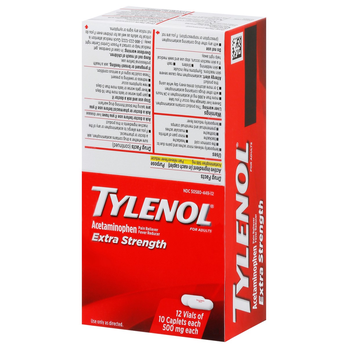 slide 13 of 14, Tylenol Extra Strength Caplets, 10 ct