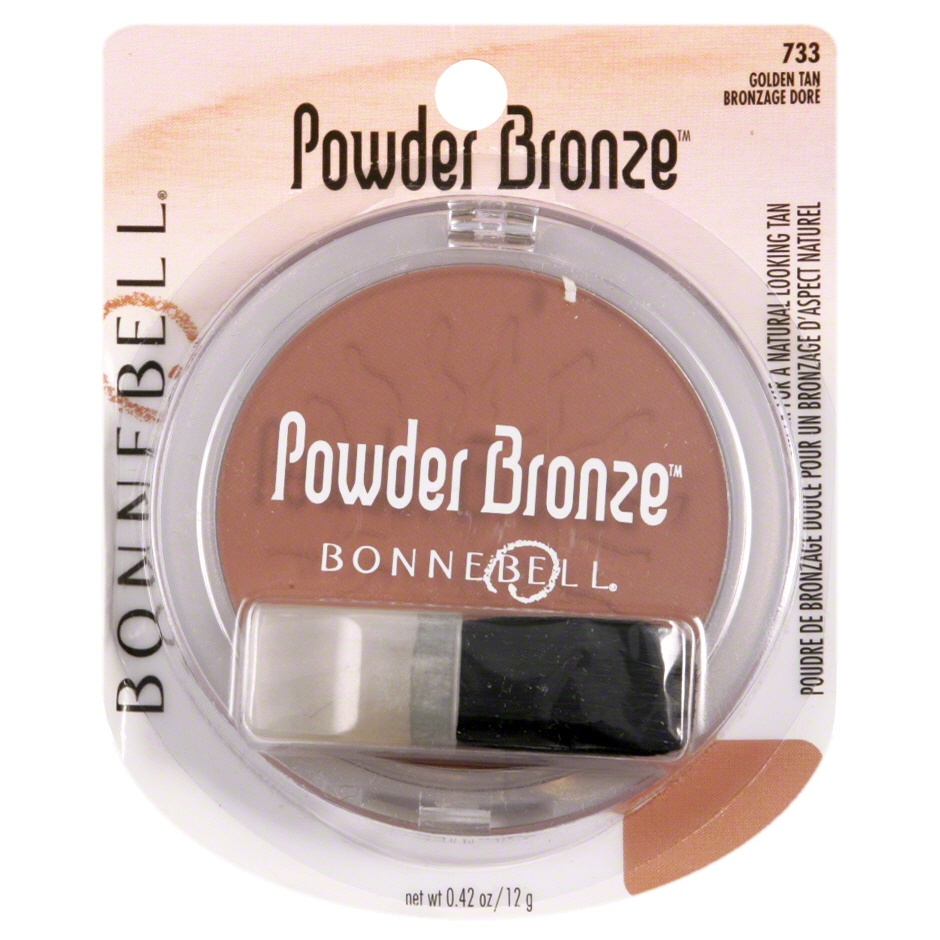 slide 1 of 1, Bonne Bell Powder Bronze Face Powder Golden Tan 733, 0.05 oz