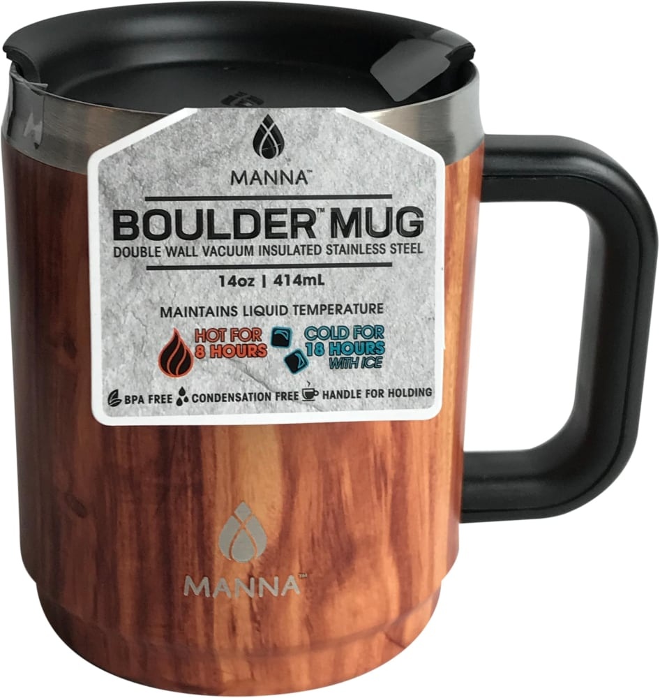 slide 1 of 1, Manna Organics Boulder Mug - Wood, 14 oz