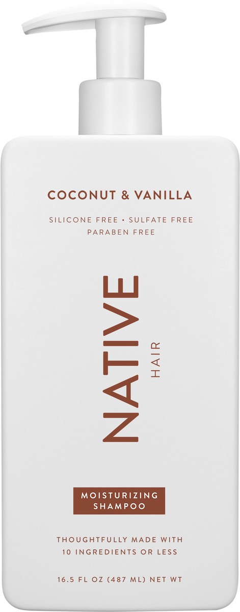 slide 2 of 3, Native Coconut & Vanilla Moisturizing Shampoo, 16.5 oz, 16.5 fl oz