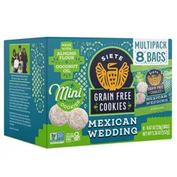Siete Grain Free Cookies Mini Mexican Wedding Multipack 0.67 oz Bags