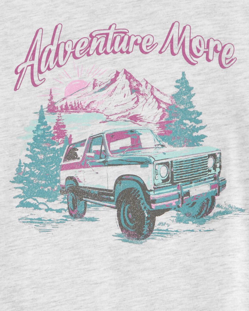 slide 2 of 2, Oshkosh Kid Adventure More Long-Sleeve Graphic Tee Grey XS, 1 ct