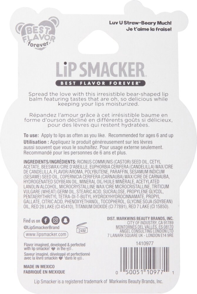 slide 2 of 2, Lip Smacker Luv U Straw-Beary Much! Lip Balm 0.23 oz, 0.23 oz