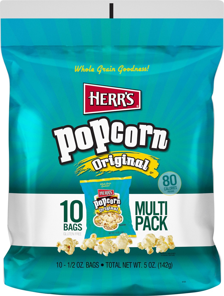 slide 2 of 12, Herr's Multipack Original Popcorn 10 - 0.5 oz Bags, 10 ct