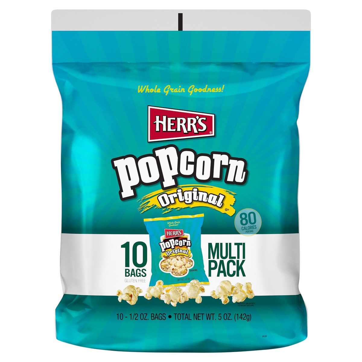 slide 7 of 12, Herr's Multipack Original Popcorn 10 - 0.5 oz Bags, 10 ct