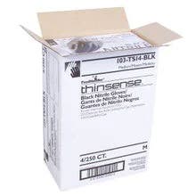 Thinsense Medium Black Nitrile Powder-Free Gloves