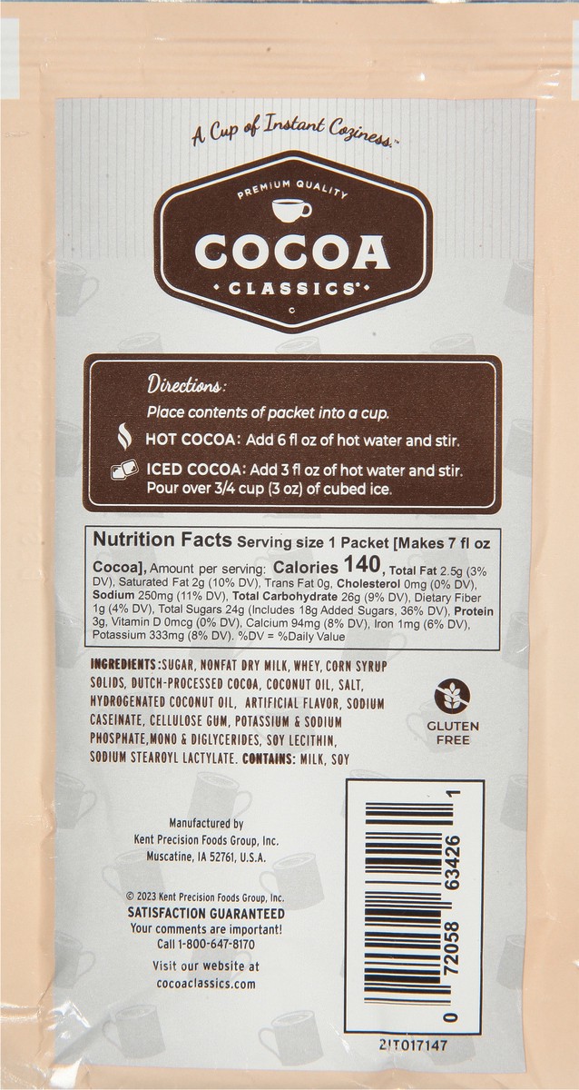 slide 14 of 14, Cocoa Classics French Vanilla Cocoa Mix Packet, 1.25 oz