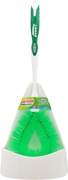 slide 1 of 1, Libman Angle Bathroom Bowl Brush & Holder, 1 ct