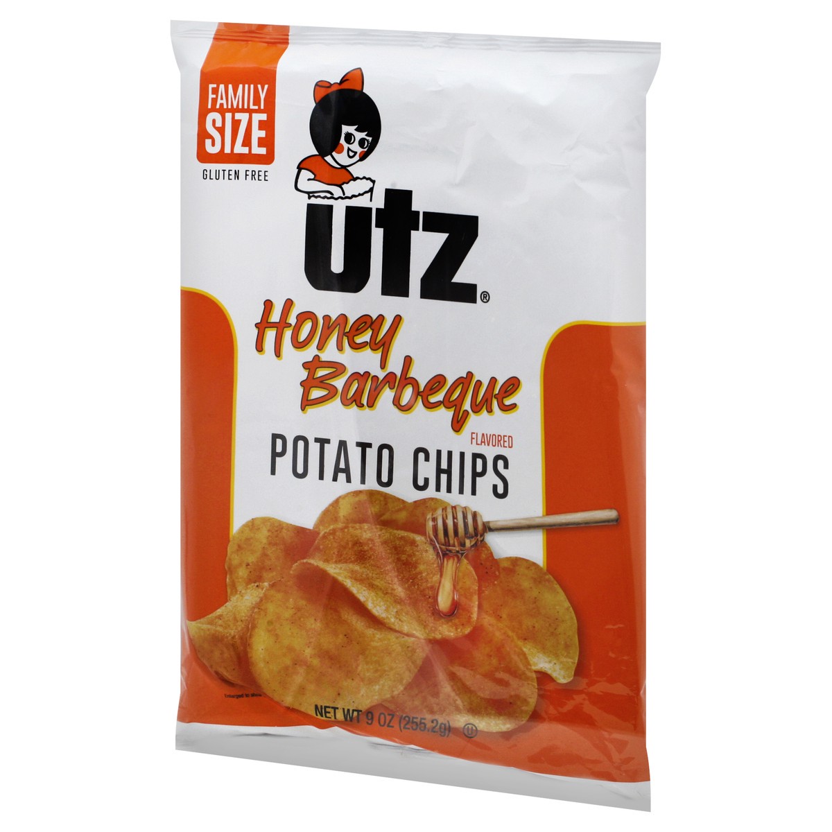 slide 4 of 12, Utz Family Size Honey Barbeque Flavored Potato Chips 9 oz, 9 oz