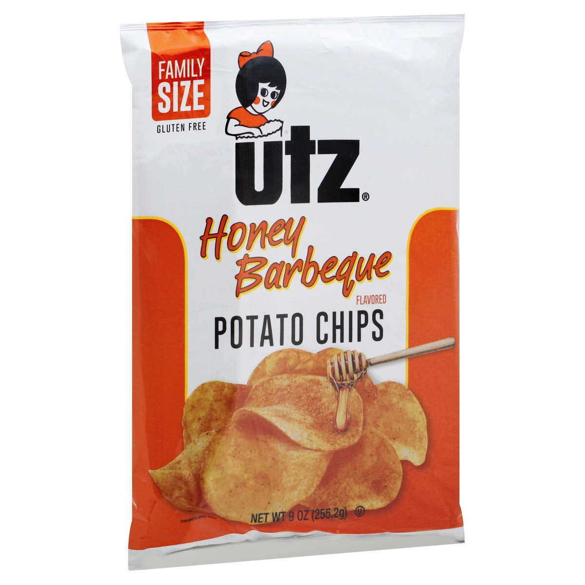 slide 5 of 12, Utz Family Size Honey Barbeque Flavored Potato Chips 9 oz, 9 oz