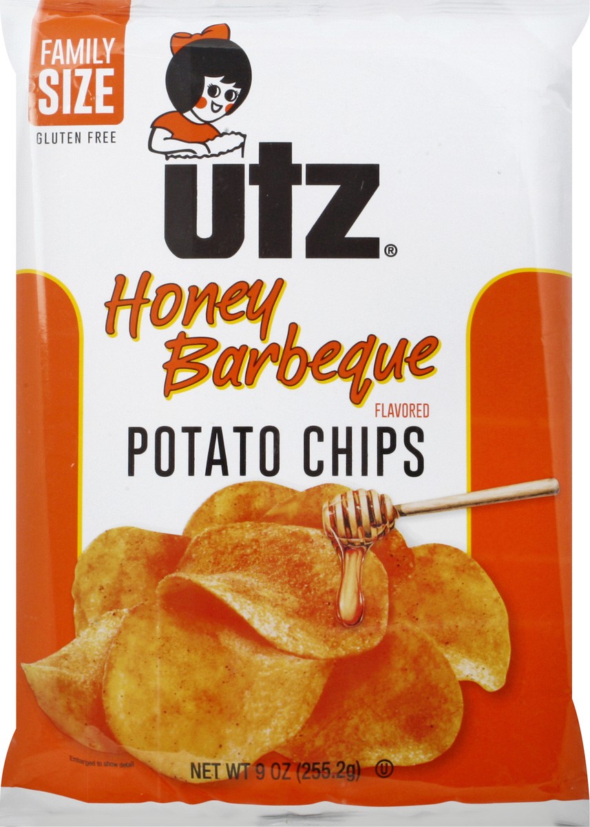 slide 10 of 12, Utz Family Size Honey Barbeque Flavored Potato Chips 9 oz, 9 oz