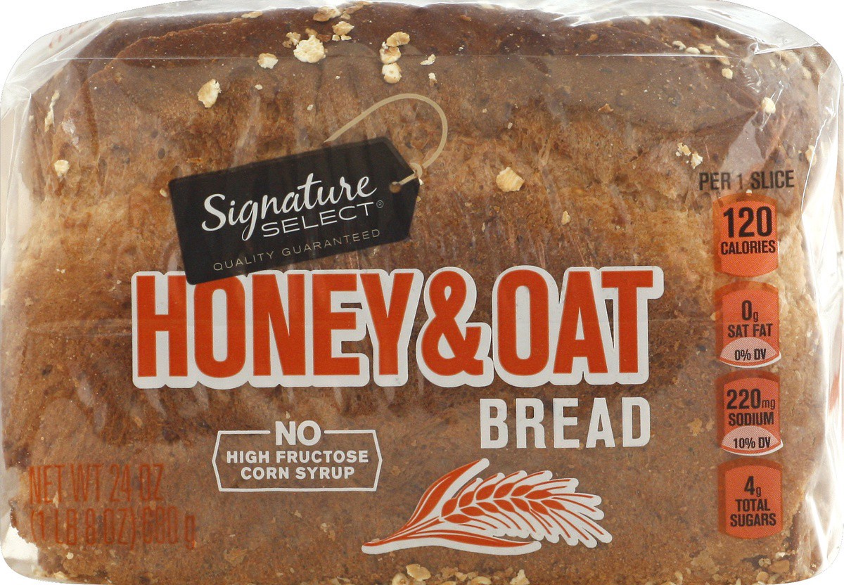 slide 7 of 9, Signature Kitchens Bread Oat & Honey, 24 oz