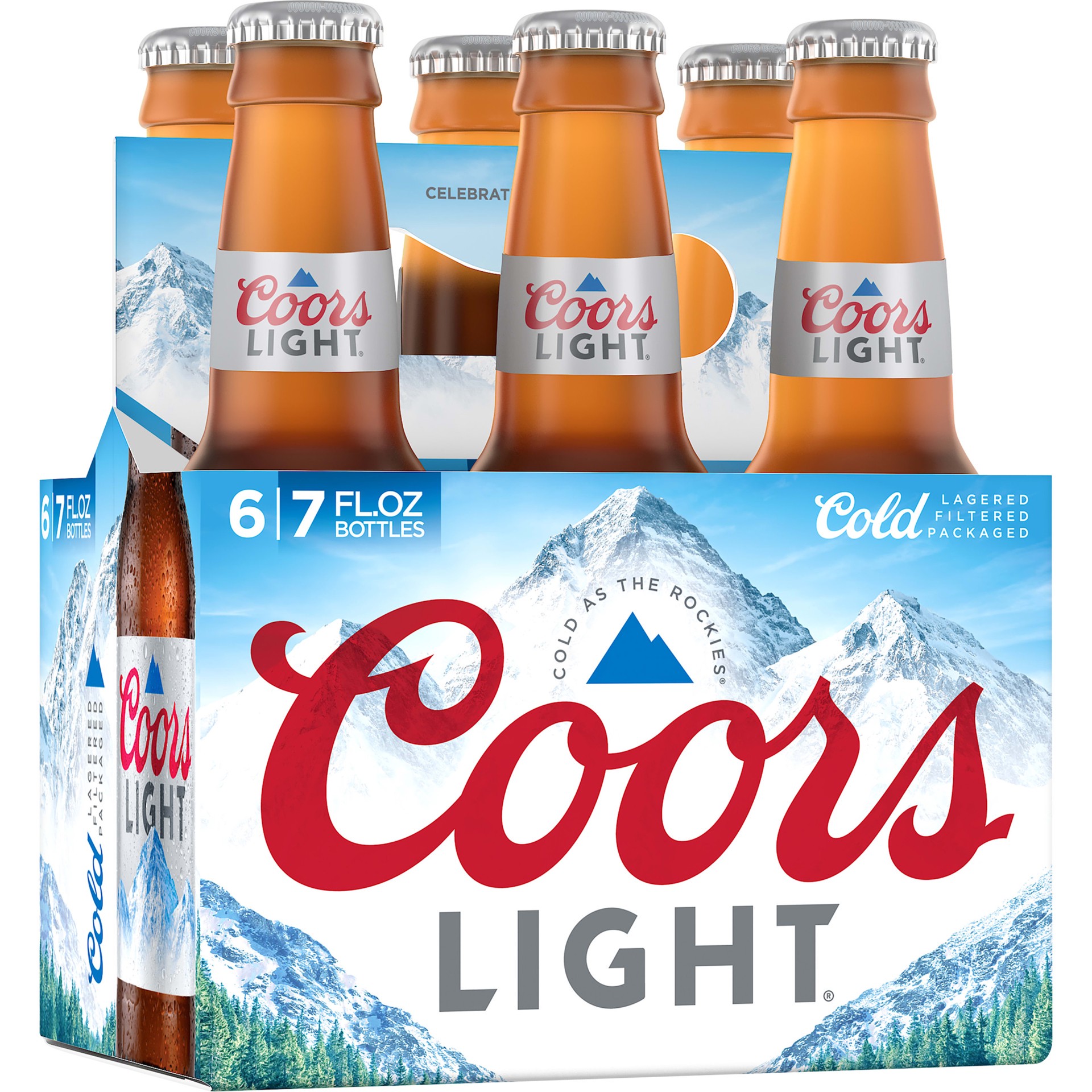 slide 5 of 5, Coors Beer, American Light Lager Beer, 4.2% ABV, 6-pack, 7-oz beer bottles, 7 fl oz