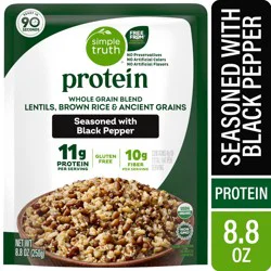 Simple Truth Protein Black Pepper Lentils Brown Rice and Ancient Grains Whole Grain Blend