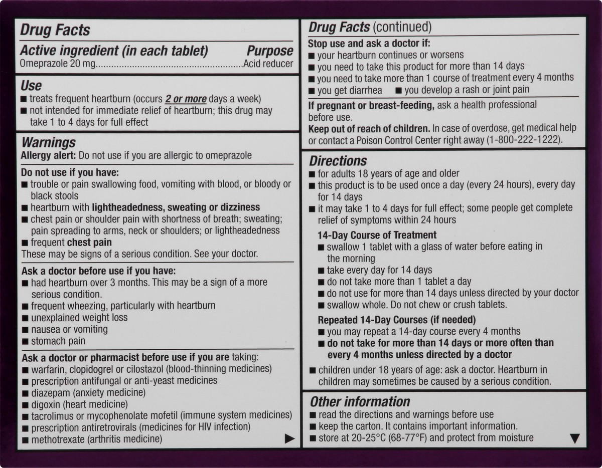 slide 3 of 11, CVS Health Omeprazole Delayed Release Tablets 20 Mg 42 Ct, 42 ct