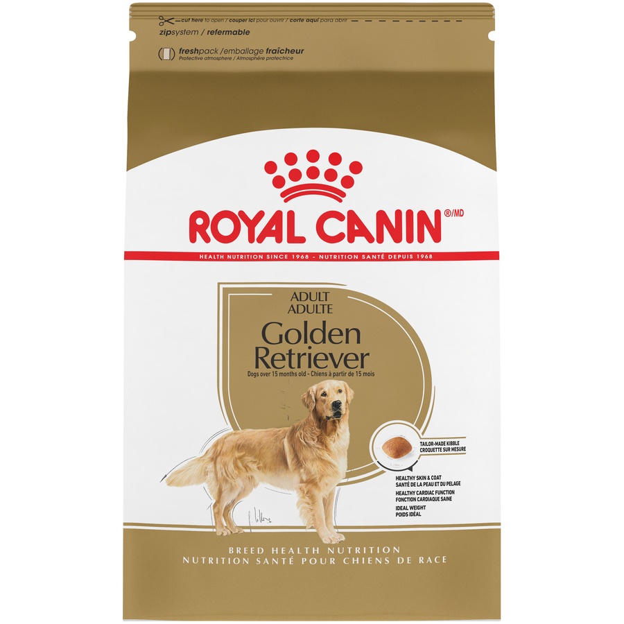 slide 1 of 9, Royal Canin Breed Health Nutrition Golden Retriever Adult Dry Dog Food, 30 lb