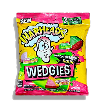 slide 1 of 1, Warheads Wedgies Gummy, 3.5 oz