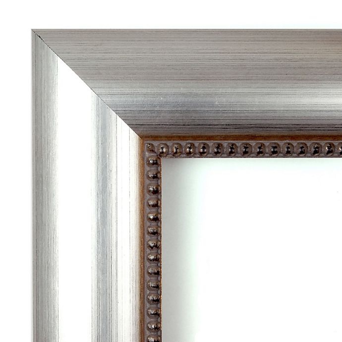 slide 3 of 6, Amanti Art Vegas Framed Wall Mirror - Nickel/Silver, 33 in x 27 in