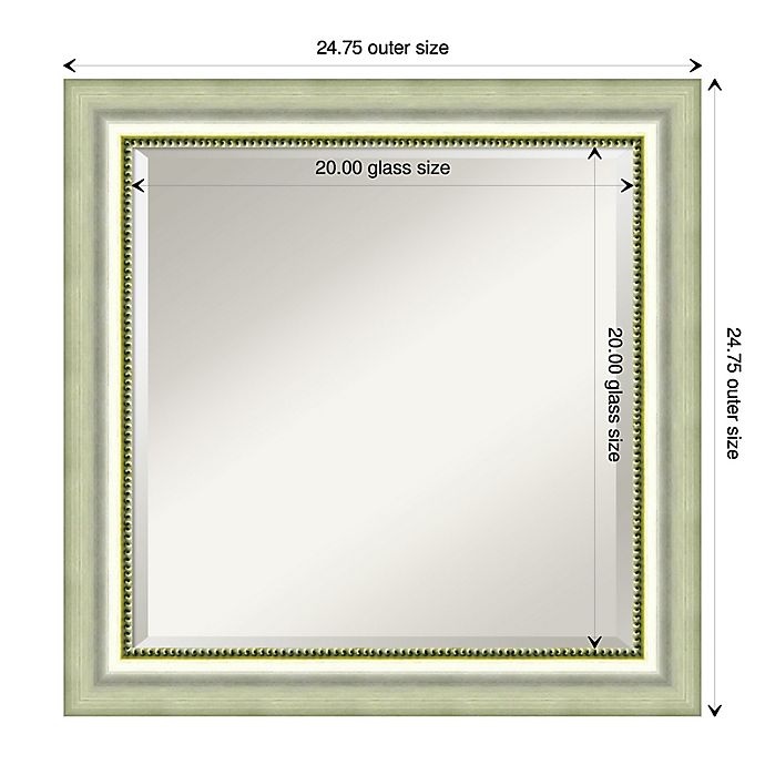 slide 6 of 6, Amanti Art Vegas Framed Wall Mirror - Nickel/Silver, 33 in x 27 in