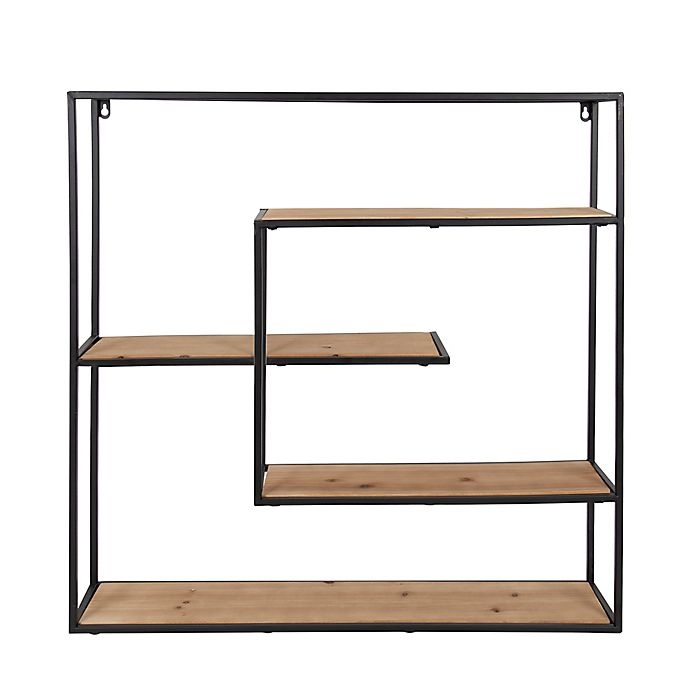 slide 7 of 7, Kate & Laurel Kate And Laurel Ulna Floating Wall Shelves - Rustic Brown, 1 ct