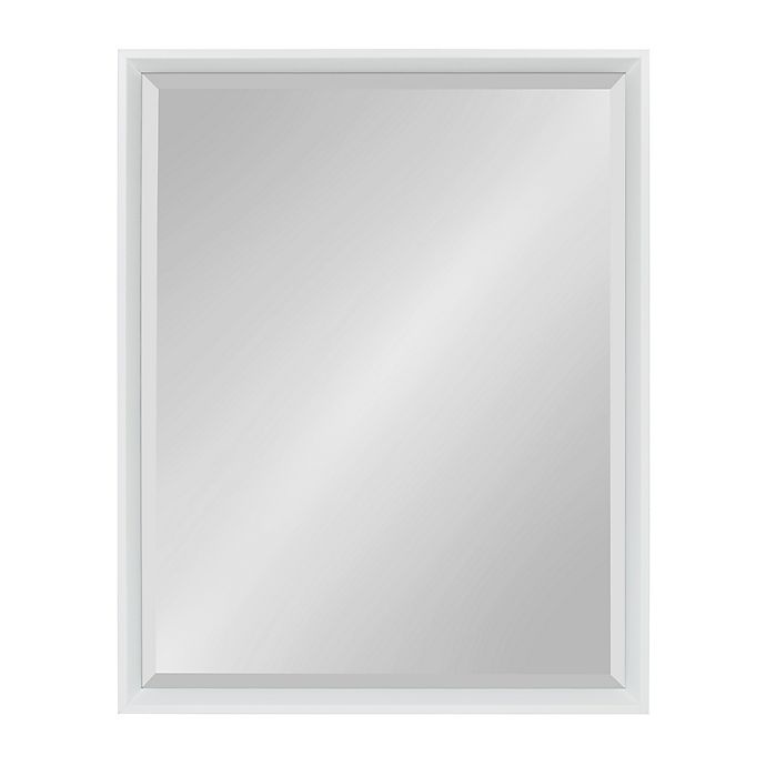 slide 2 of 5, Kate & Laurel Calter Beveled Frame Decorative Wall Mirror - White, 24 in x 29 in