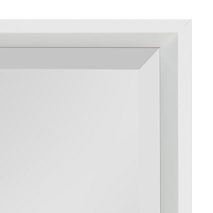 slide 3 of 5, Kate & Laurel Calter Beveled Frame Decorative Wall Mirror - White, 24 in x 29 in