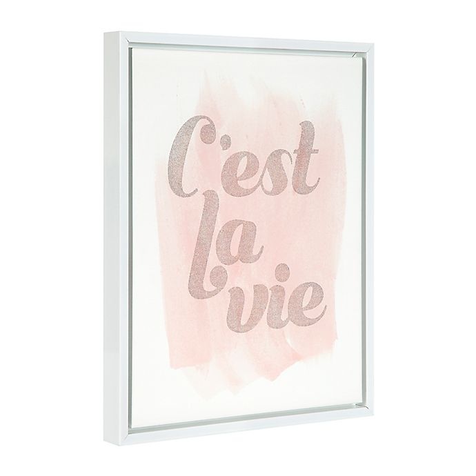 slide 2 of 7, Marmalade La Vie IV Framed Canvas Wall Art - Gloss White, 16 in x 20 in