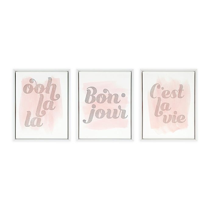 slide 6 of 7, Marmalade La Vie IV Framed Canvas Wall Art - Gloss White, 16 in x 20 in