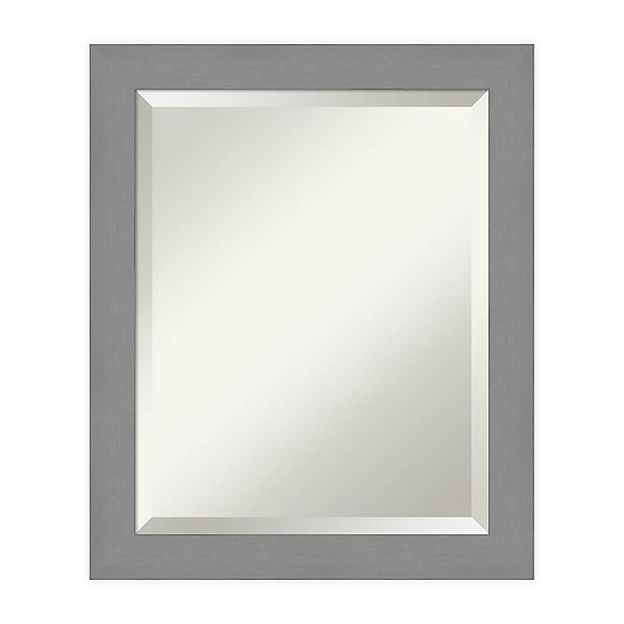 slide 1 of 4, Amanti Art Brushed Nickel Framed Bathroom Vanity Mirror - Nickel/Silver, 20 in x 24 in