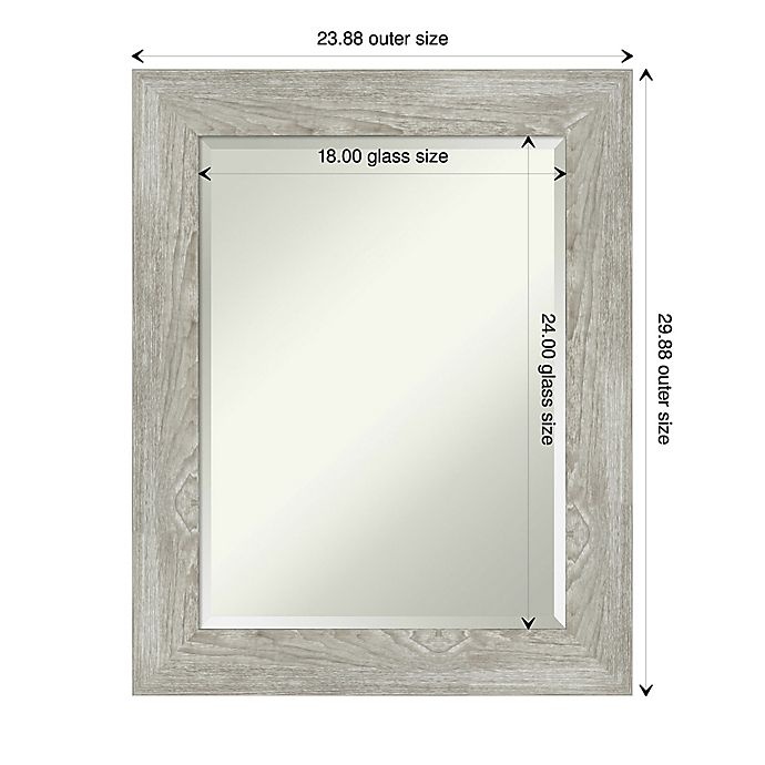 slide 4 of 6, Amanti Art Dove Greywash Bathroom Vanity Mirror - Grey, 24 in x 30 in