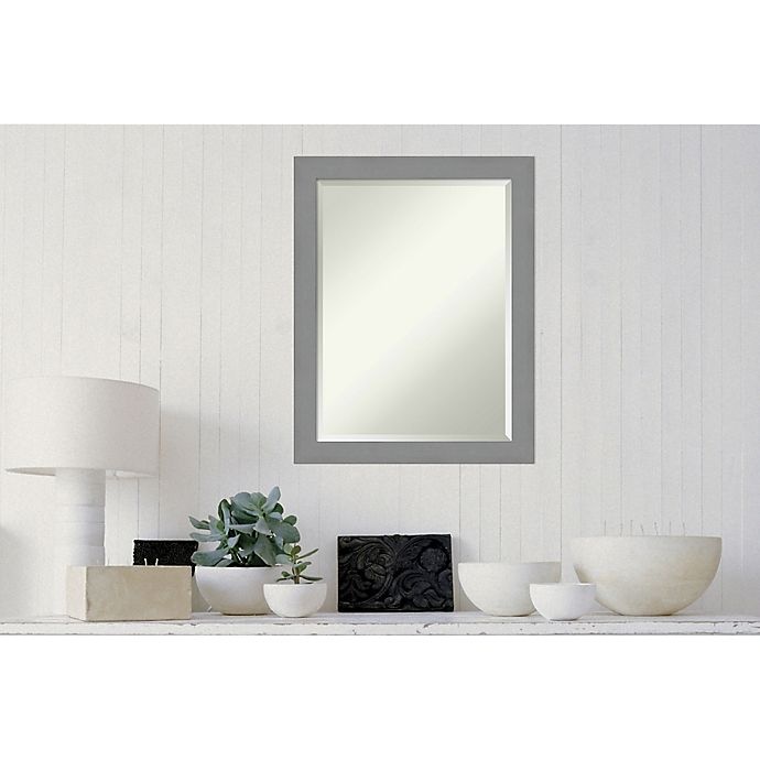 slide 5 of 6, Amanti Art Brushed Nickel Framed Bathroom Vanity Mirror - Nickel/Silver, 22 in x 28 in