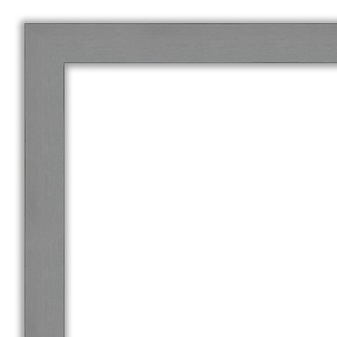 slide 3 of 7, Amanti Art Brushed Nickel Framed Bathroom Vanity Mirror - Nickel/Silver, 32 in x 26 in