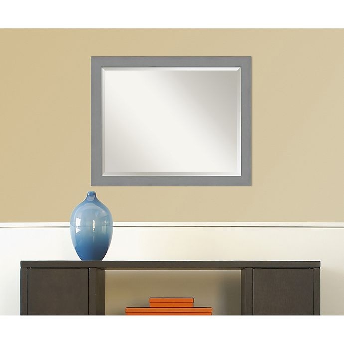 slide 4 of 7, Amanti Art Brushed Nickel Framed Bathroom Vanity Mirror - Nickel/Silver, 32 in x 26 in